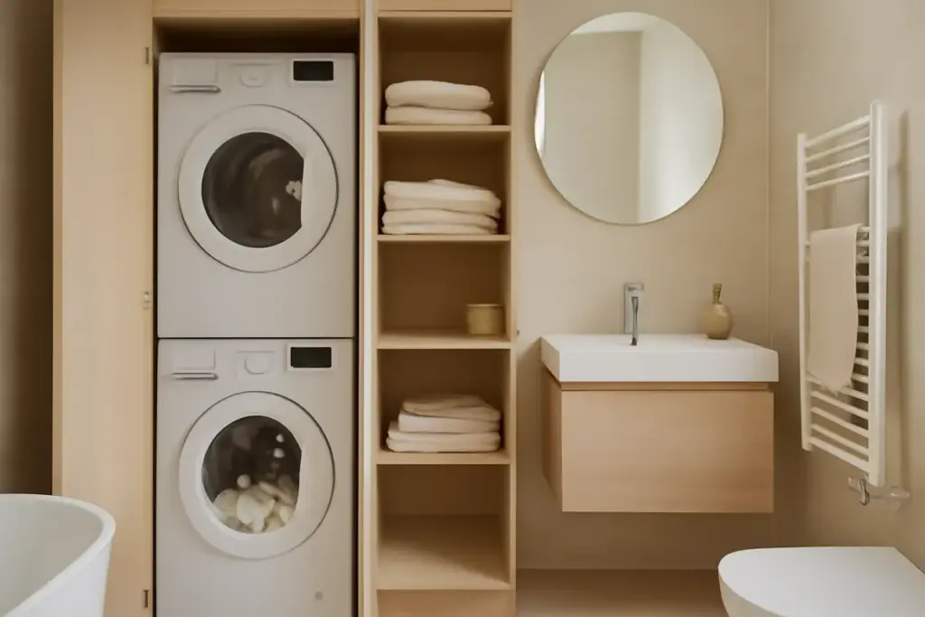 Colonna lavanderia integrata in bagno è utile? Il plus di ordine e i limiti reali da mettere in conto