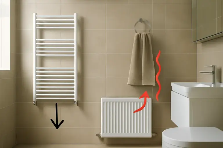 Qual è la posizione ideale per il termoarredo in bagno? L’errore più comune che fa sprecare calore