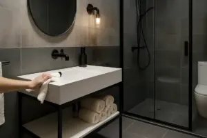 Stile industriale in bagno: come ottenerlo senza rinunciare a facilità di pulizia