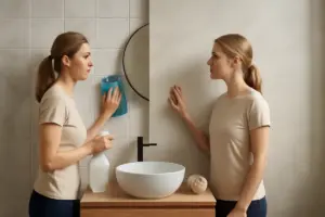 Cosa cambia con piastrelle a grandi formati in bagno? Meno fughe, più igiene e un tocco unico