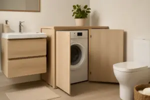 Quali soluzioni scegliere per nascondere la lavatrice in bagno? Consigli per un ambiente ordinato