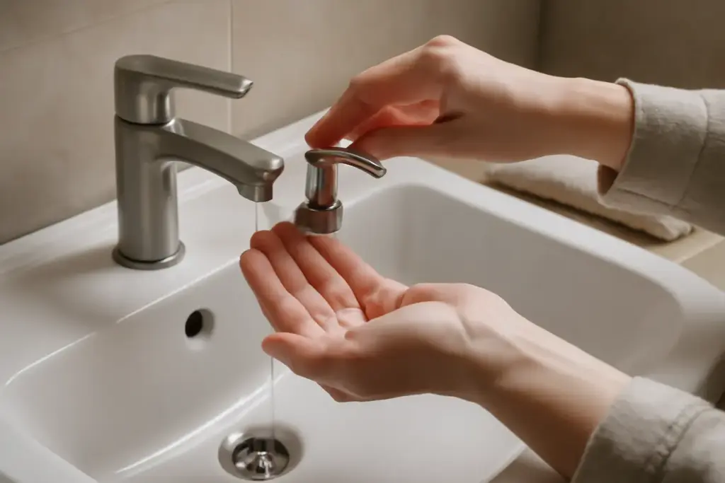La scelta del dispenser sapone integrato in lavabo bagno: più igiene e meno sprechi garantiti