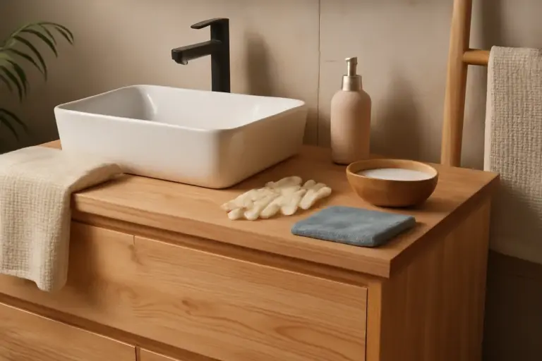 Mobili bagno in legno naturale: il segreto per mantenerli belli e resistenti nel tempo